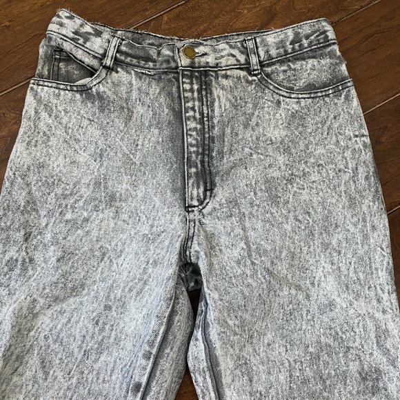 Vintage Dusted Denim Trucker Acid Wash Jeans - Picture 3 of 12